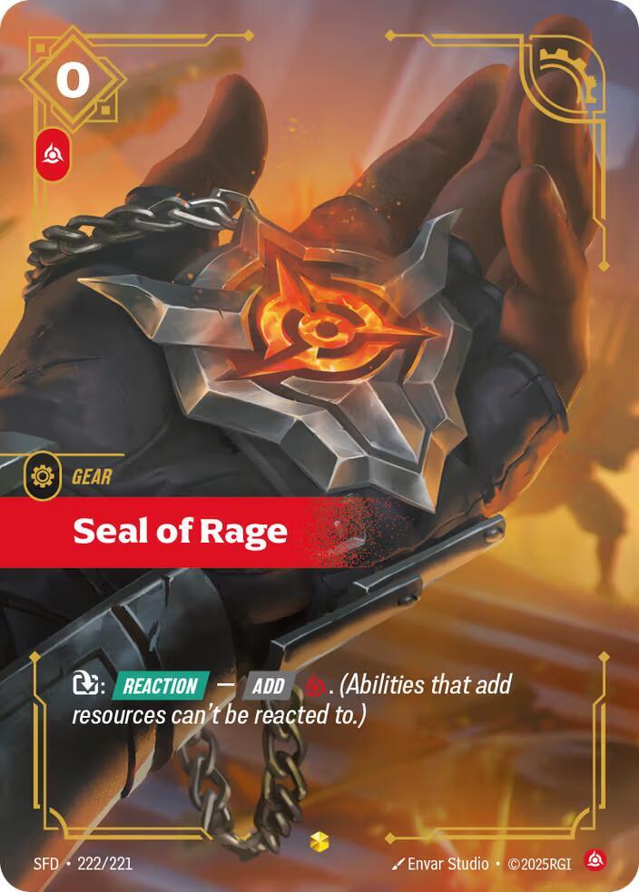 Seal of Rage (Overnumbered) - Spiritforged - 222/221