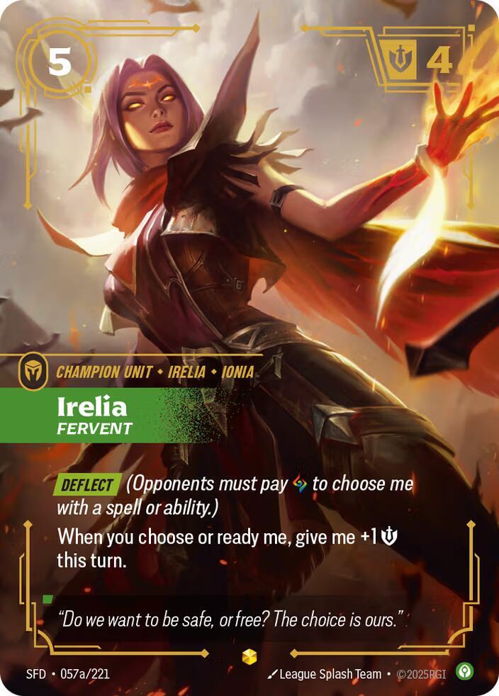 Irelia, Fervent (Alternate Art) - Spiritforged - 057a/221