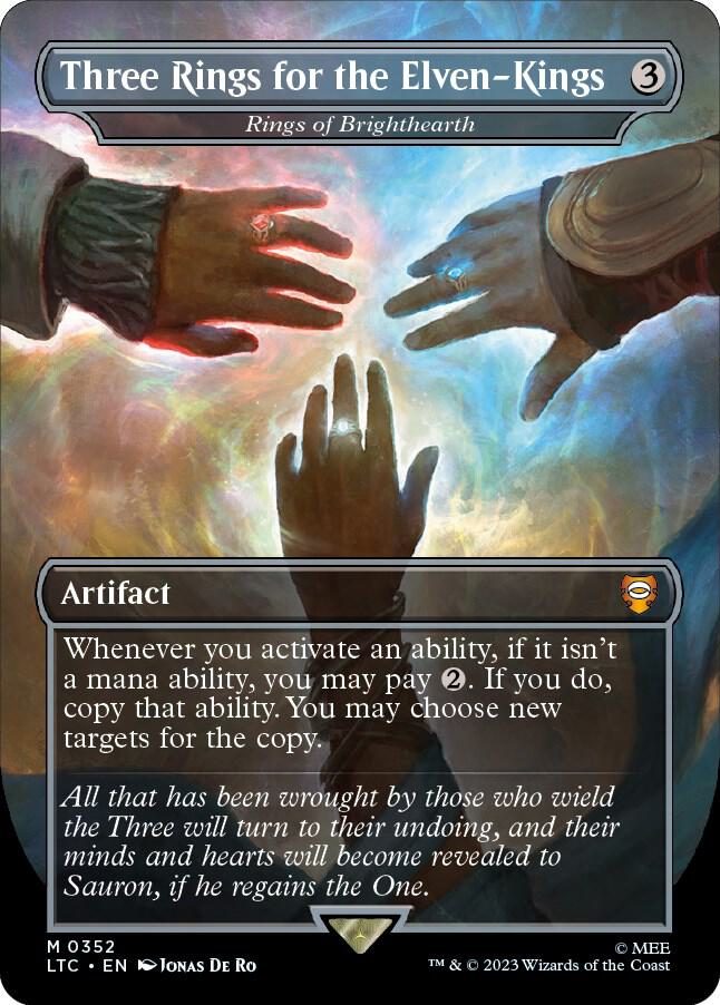 Three Rings for the Elven-Kings - Rings of Brighthearth (Borderless) - Commander: The Lord of the Rings: Tales of Middle-earth - 352