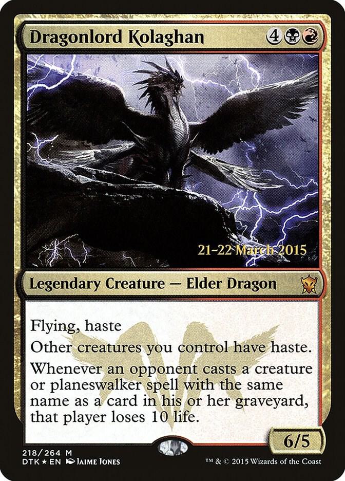 Dragonlord Kolaghan - Prerelease Cards - 218