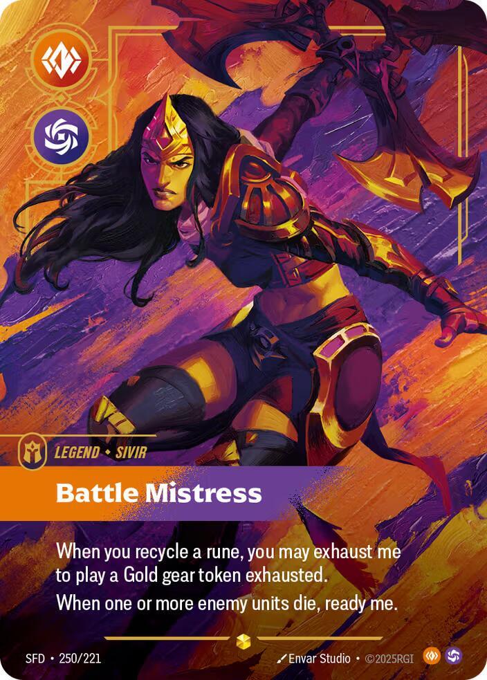 Sivir, Battle Mistress (Overnumbered) - Spiritforged - 250/221