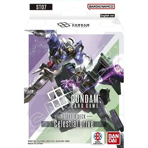Gundam Card Game: Starter Decks: Celestial Drive/Flash of Radiance (ST07 and ST08) and Booster Display Bundle