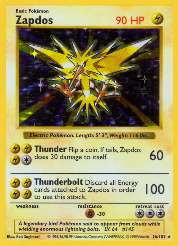 Zapdos - Base Set - 016/102