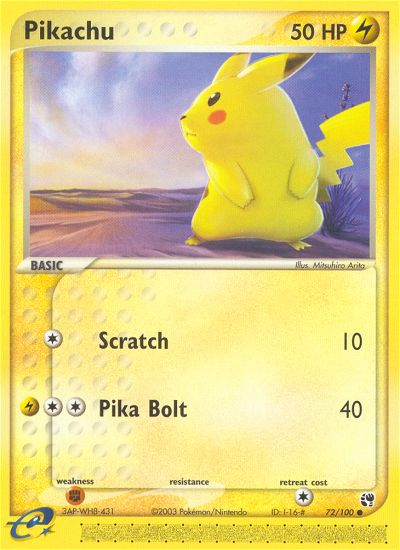 Pikachu - EX Sandstorm - 72/100