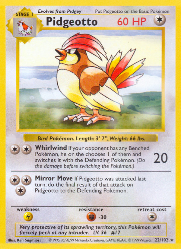 Pidgeotto - Base Set - 022/102