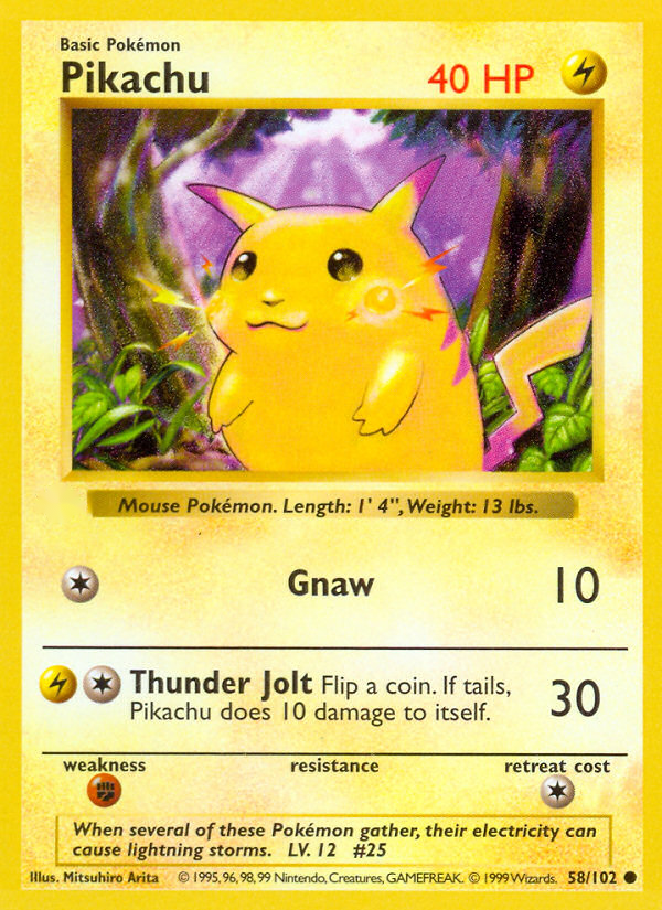 Pikachu - Base Set - 058/102