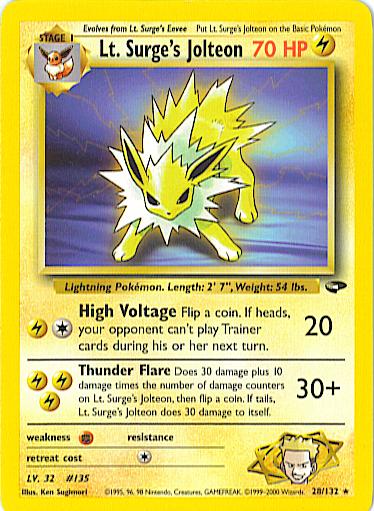 Lt. Surge's Jolteon - Gym Challenge - 028/132