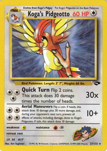 Koga's Pidgeotto - Gym Challenge - 027/132