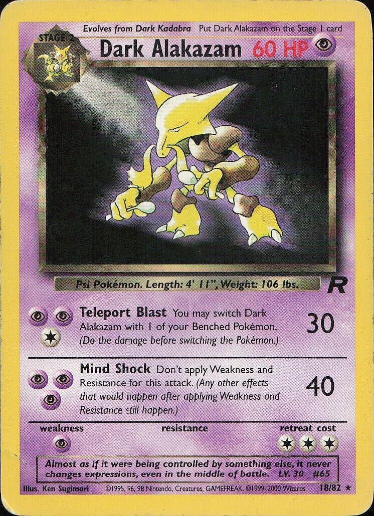 Dark Alakazam (18) - Team Rocket - 18/82