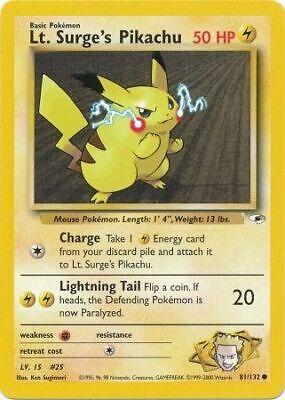 Lt. Surge's Pikachu - Gym Heroes - 081/132